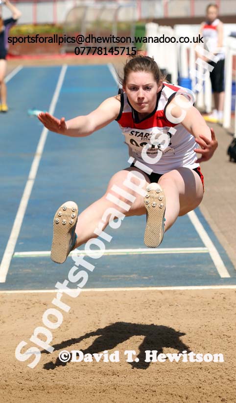 Hannah Pringle (Gateshead) senior long jump, North Eastern Championships, Gateshead International Stadium.  Photos: David T. Hewitson/Sports for All Pics